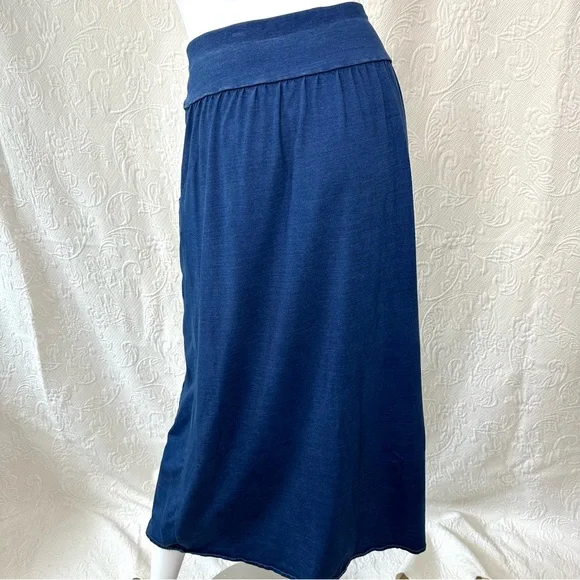 J.Jill Purejill Indigo Blue 2-Piece Pull-on Midi Skirt and Tunic - Picture 8 of 15